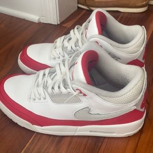 Red and white jordan’s